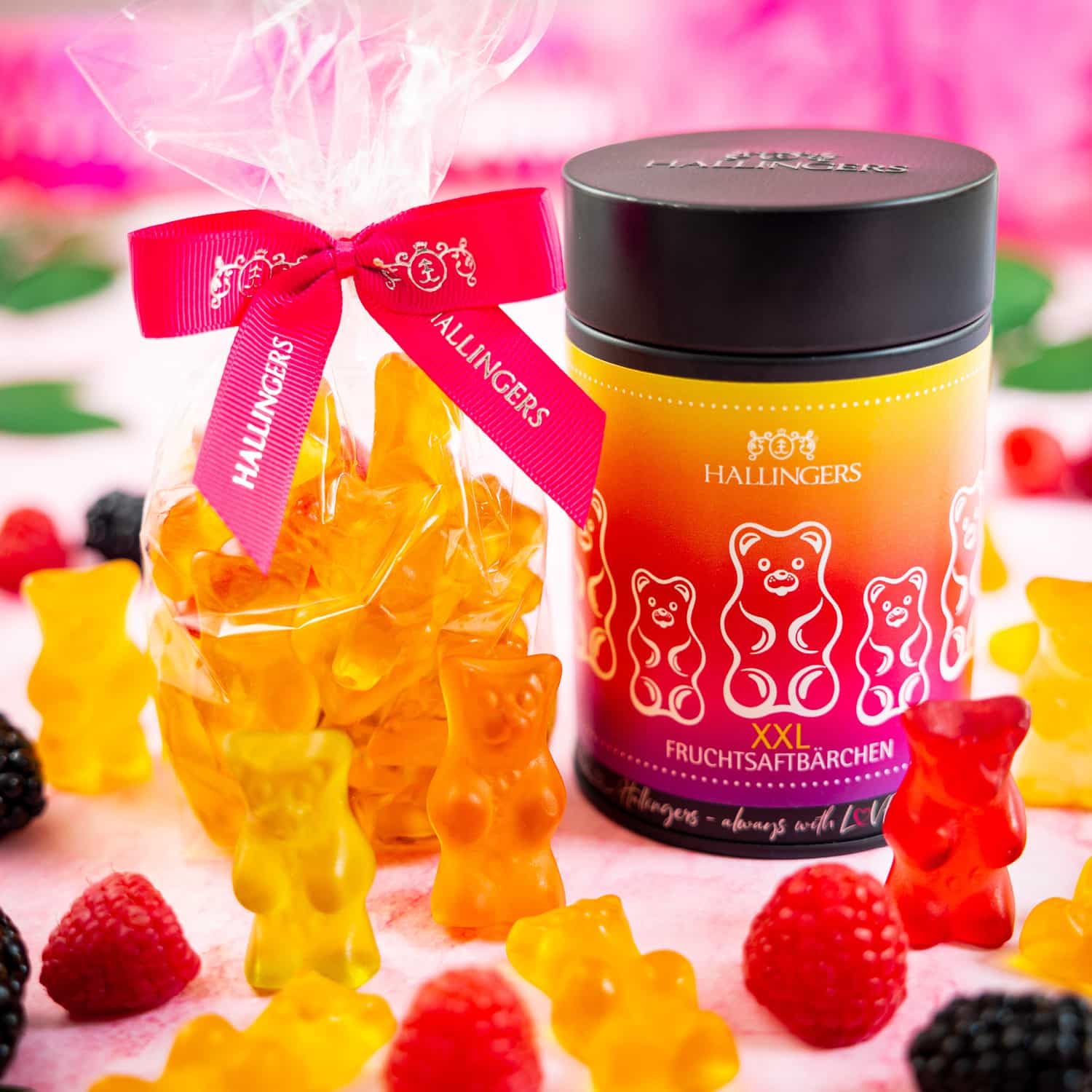 hallingers-gen-sse-fruchtsaftb-rchen-pink-geschenkdose-150g-fruchtig image 2