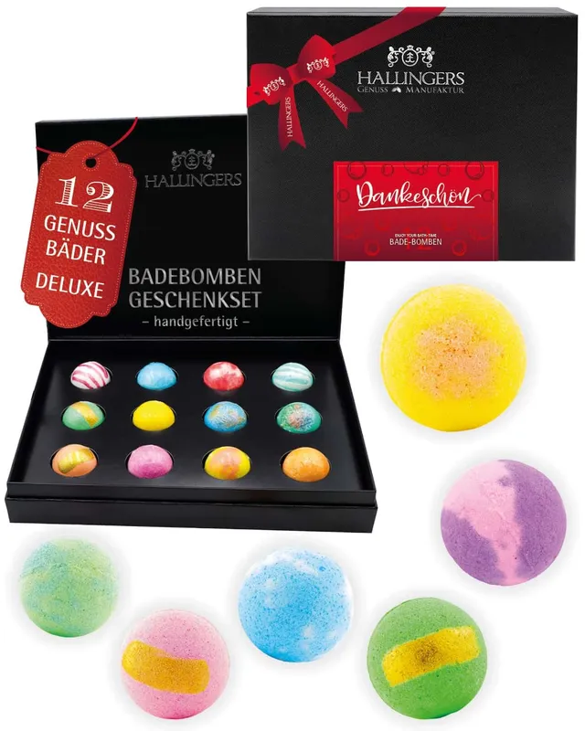 hallingers-wellness-dankesch-n-badebomben-set-12x image 1