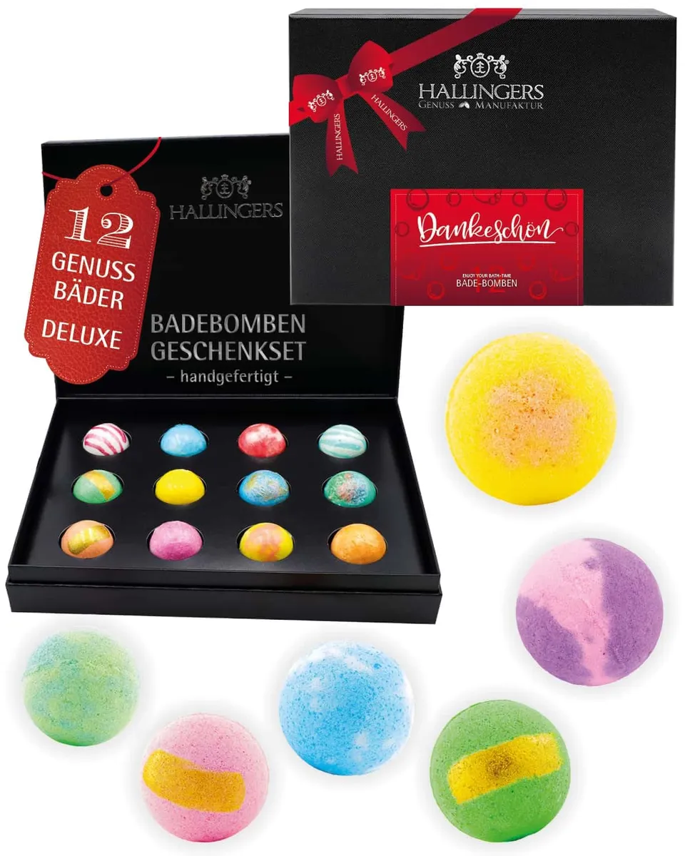 hallingers-wellness-dankesch-n-badebomben-set-12x image 1