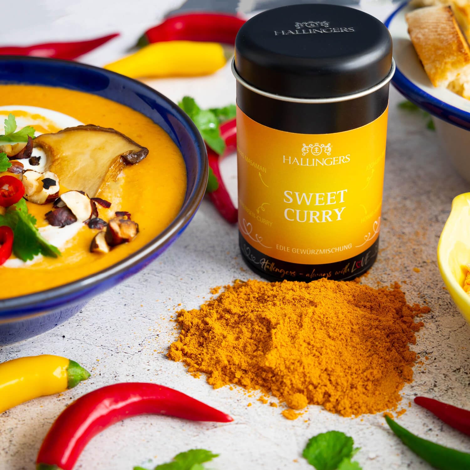 hallingers-sweet-curry-gew-rz-gefl-gel-reis-geschenkdose-75-g image 2