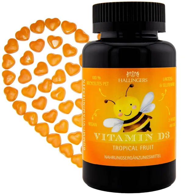 hallingers-wellness-vitamin-d3-biene-gummies-60-vegan image 1
