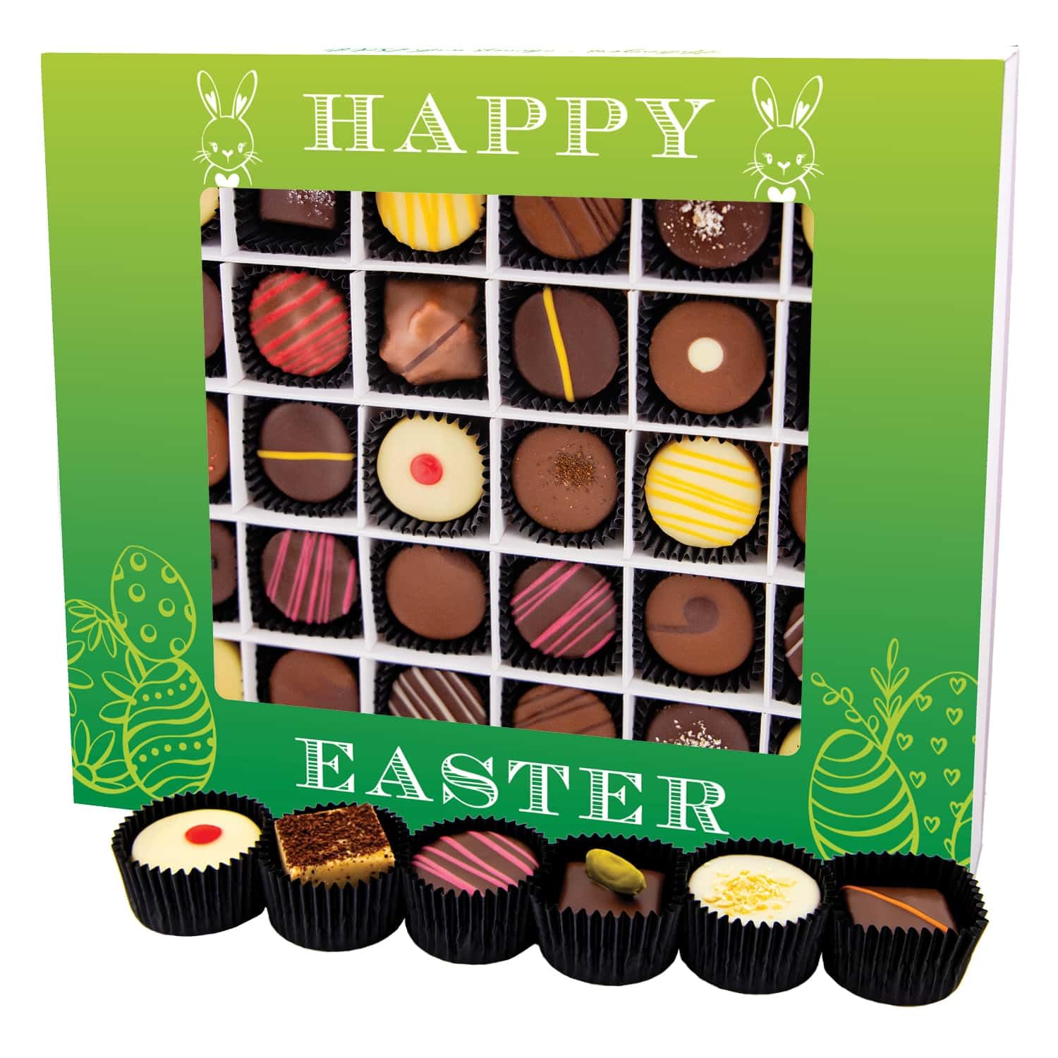 hallingers-pralinen-happy-easter-pralinen-442g-xxl-geschenkbox image 1