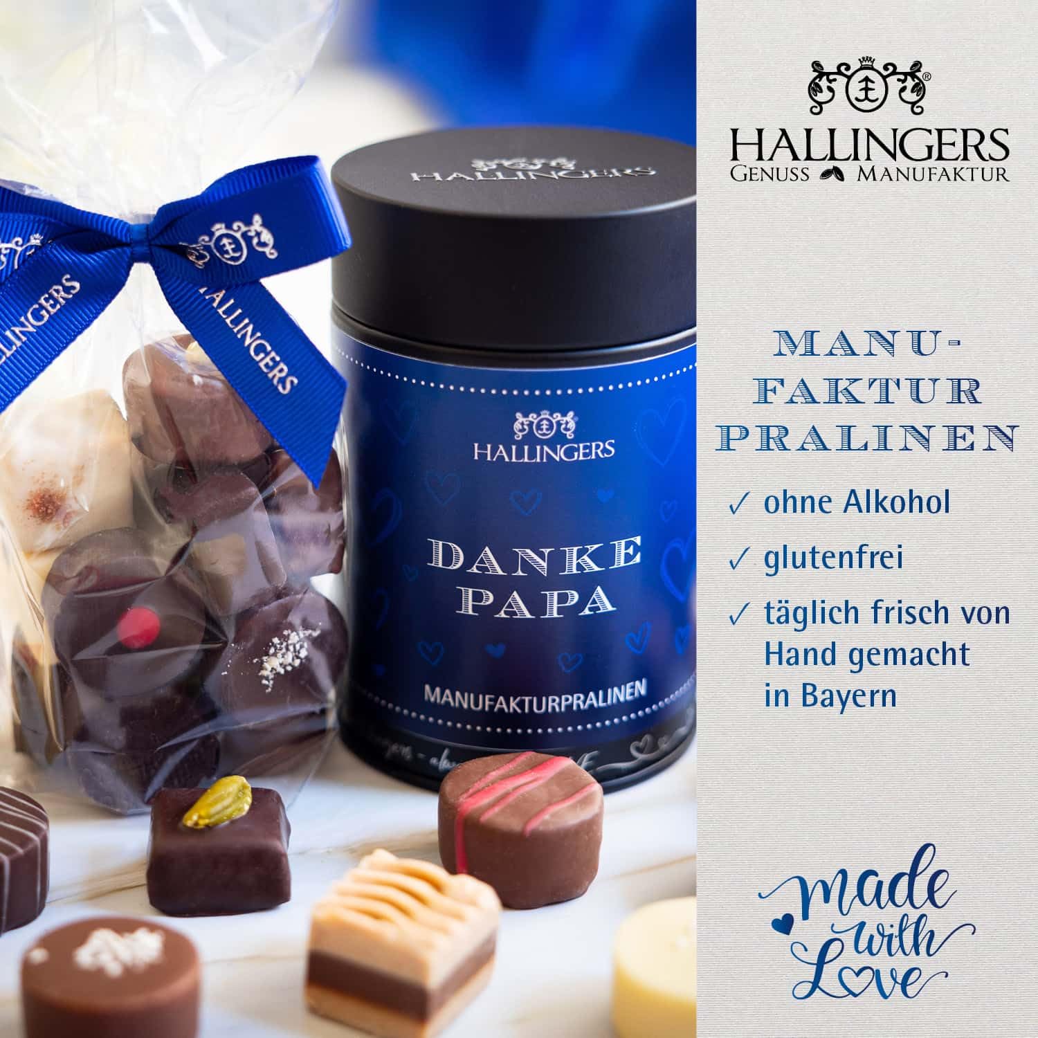 hallingers-pralinen-danke-papa-geschenkdose-150g-ohne-alkohol image 2