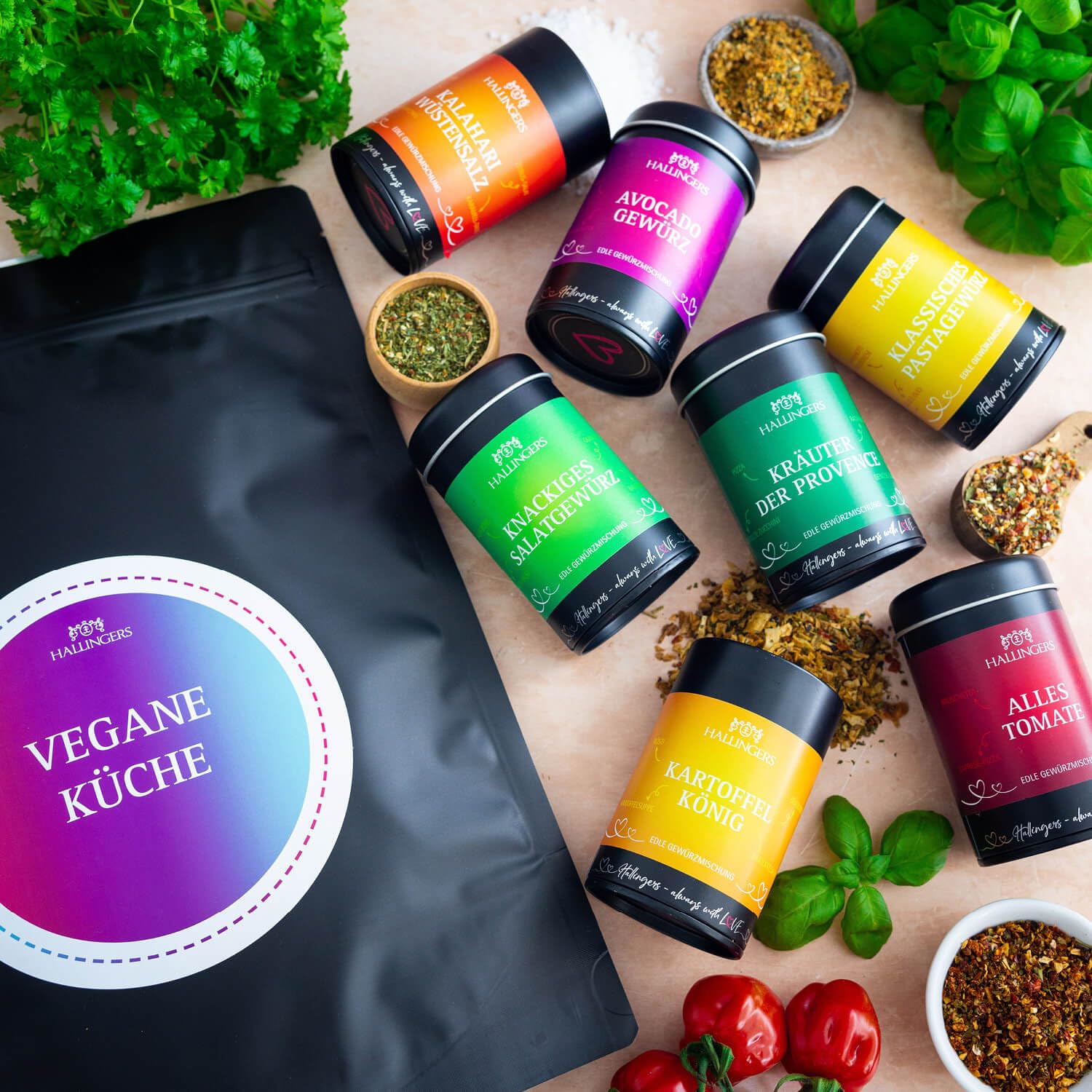 hallingers-kochen-vegane-k-che-gew-rzset-tragetasche-590g image 2