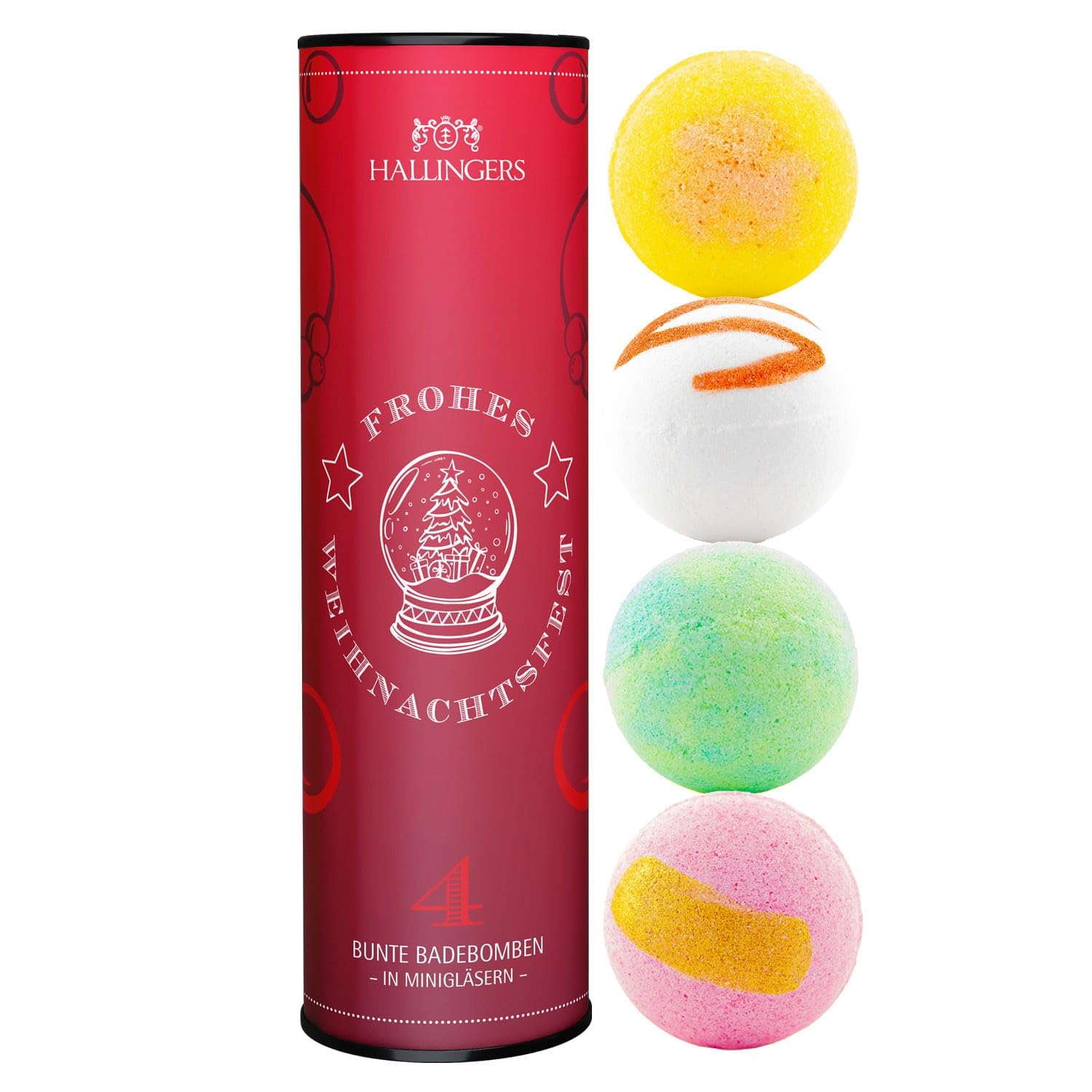 hallingers-frohes-weihnachtsfest-badebomben-set-4x-geschenkdose image 1
