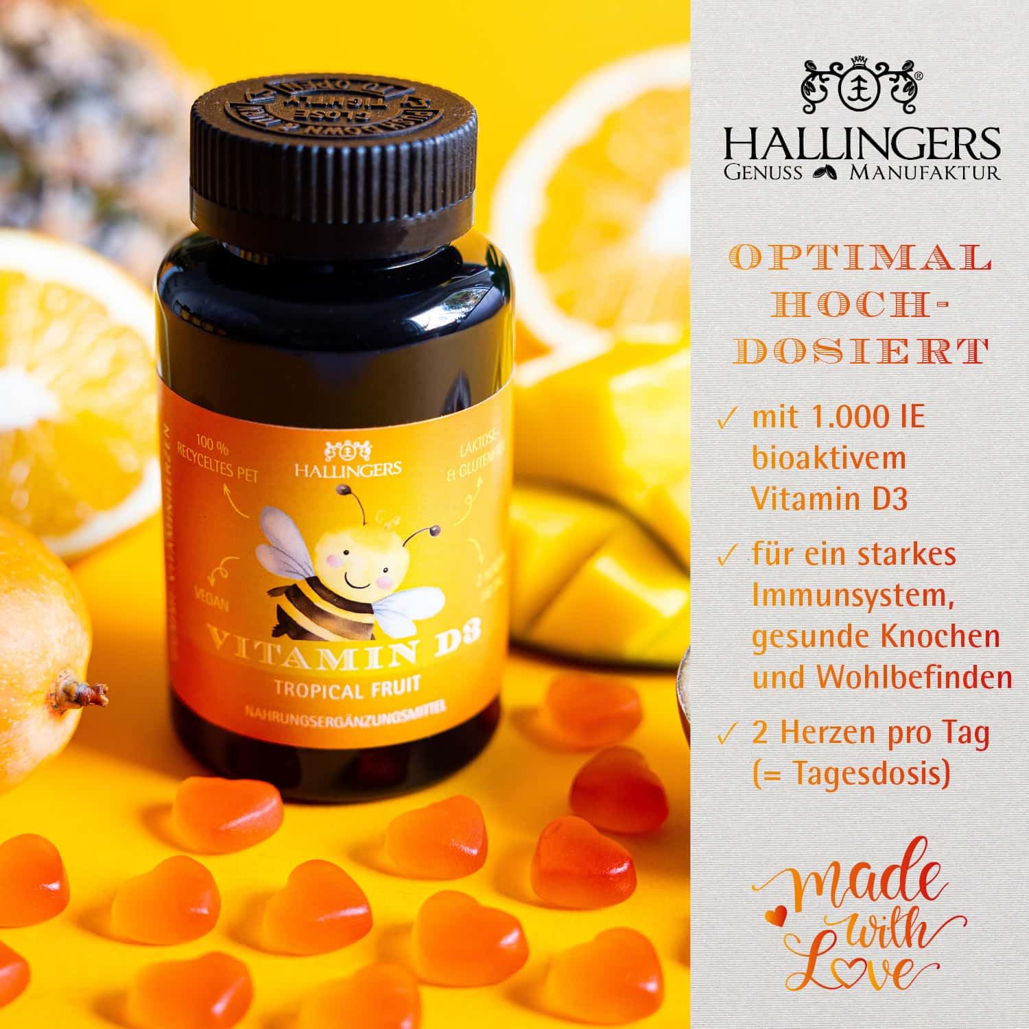 hallingers-wellness-vitamin-d3-biene-gummies-60-vegan image 2