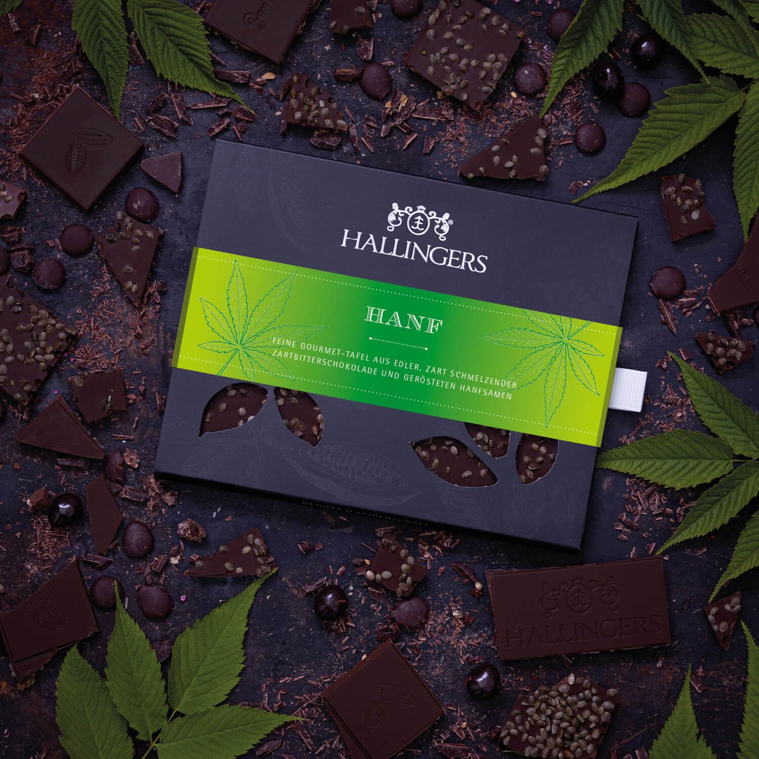 hallingers-hanf-zartbitter-vegane-schokolade-90g-tafel image 2