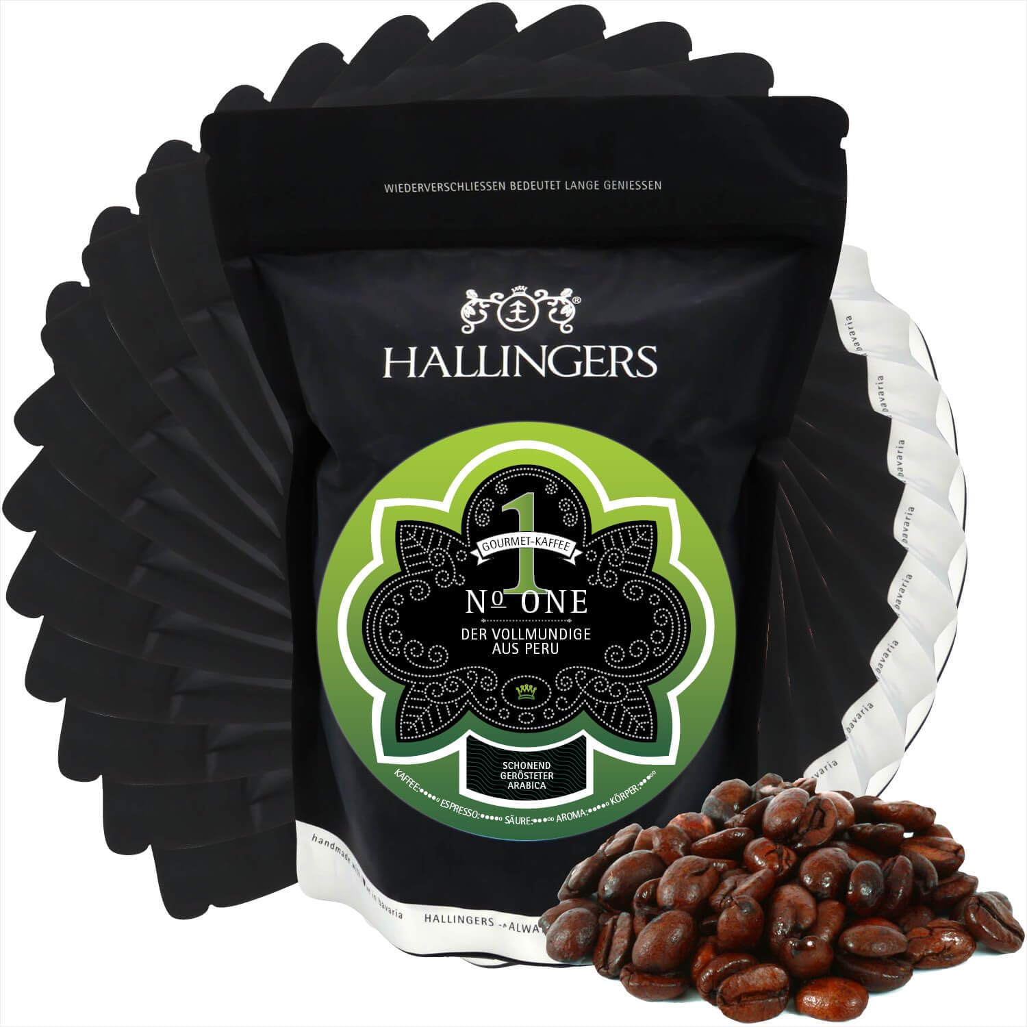 hallingers-no-one-peru-edel-kaffee-geschenk-set-arabica-500g image 1