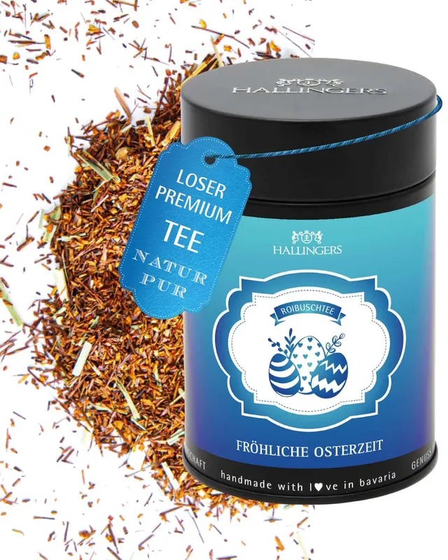 hallingers-tee-fr-hliche-osterzeit-rooibos-120g-dose image 1
