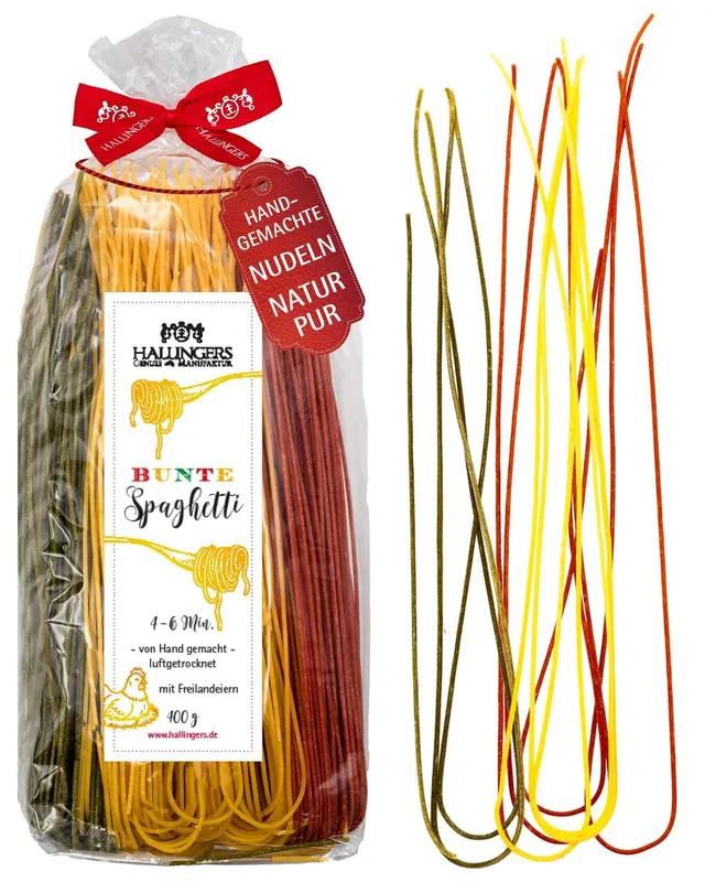 hallingers-kochen-bunte-spaghetti-pasta-400g-freilandei image 1