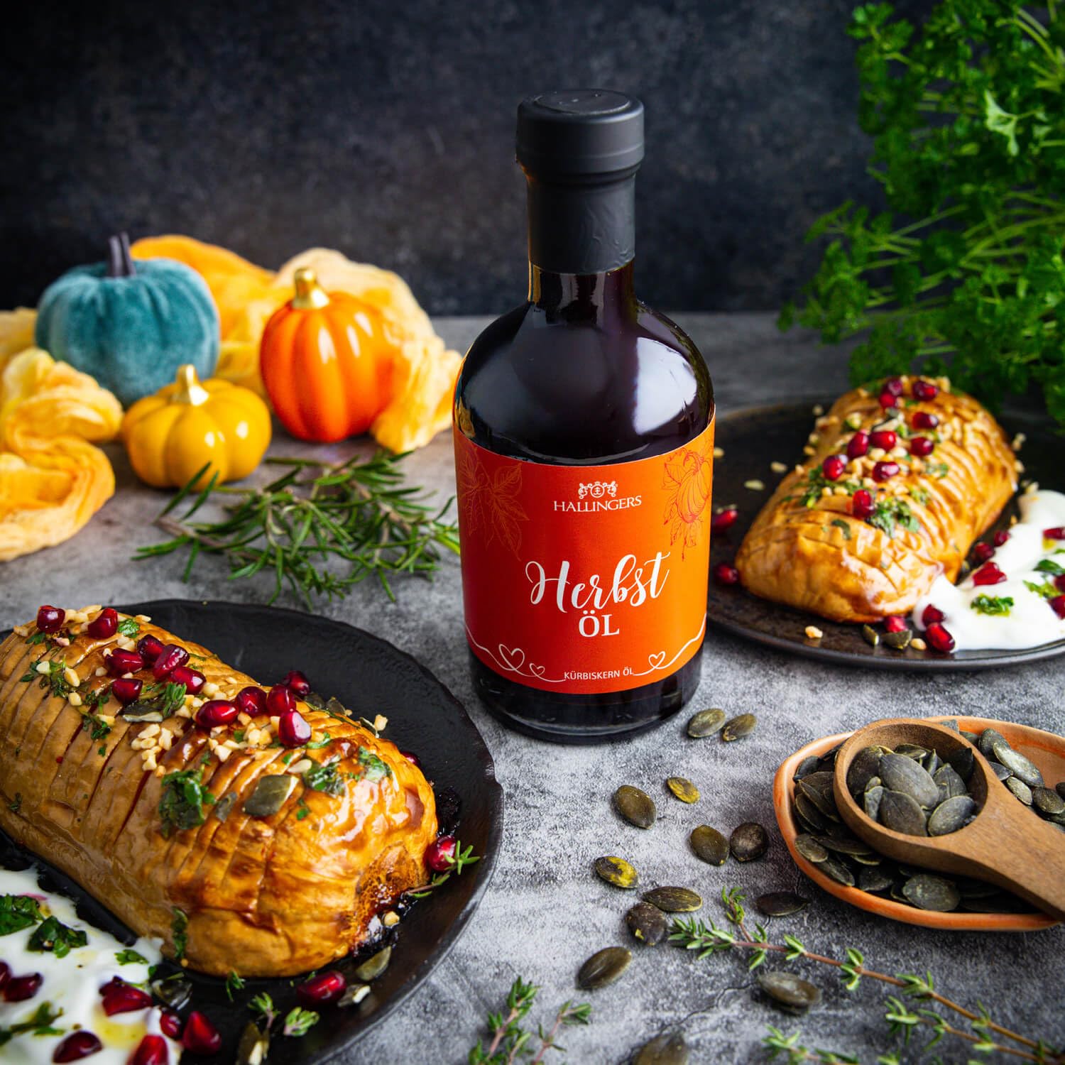 hallingers-kochen-herbst-l-k-rbiskern-l-geschenkflasche-350ml image 2