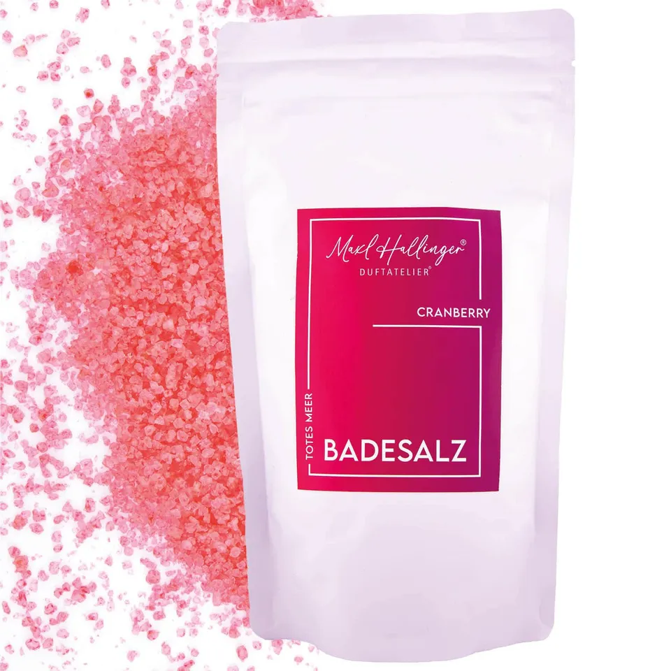 hallingers-wellness-badesalz-cranberry-geschenk-400-g-totes-meer image 1