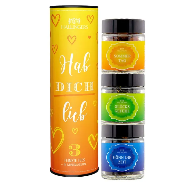 hallingers-tee-hab-dich-lieb-tee-geschenkset-3-sorten-loser-tee-vegan-valentin image 1