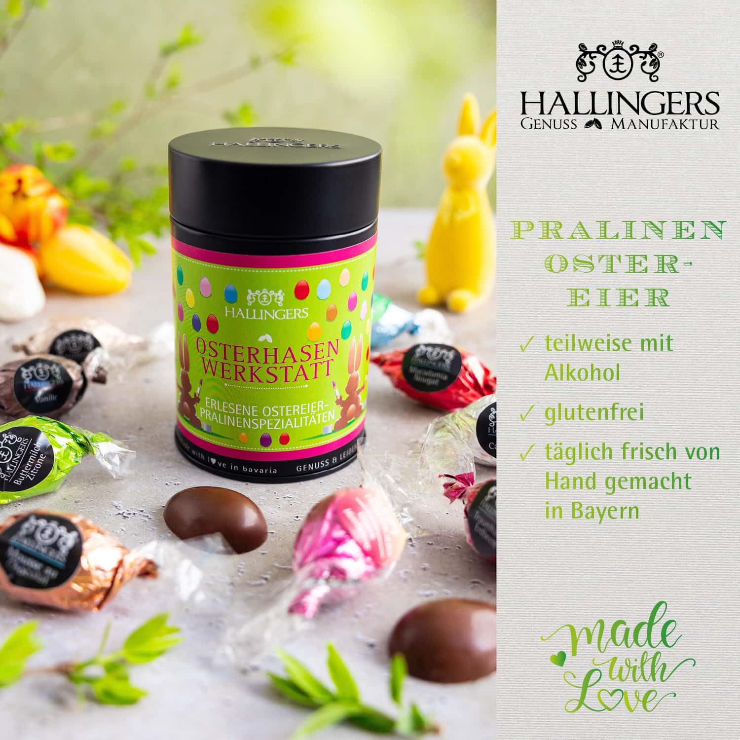 hallingers-pralinen-osterhasen-werkstatt-ostereier-150g-dose image 2