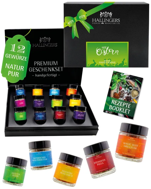 hallingers-frohe-ostern-gew-rzset-12-gew-rze-geschenkbox image 1