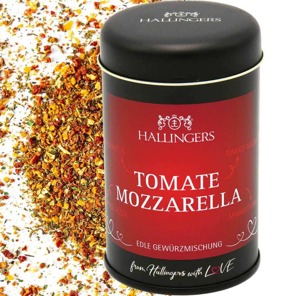 hallingers-kochen-tomatengew-rz-tomate-mozzarella-dose-65-g image 1