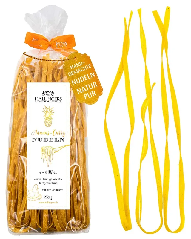 hallingers-kochen-ananas-curry-nudeln-edel-pasta-250g-aromabeutel image 1