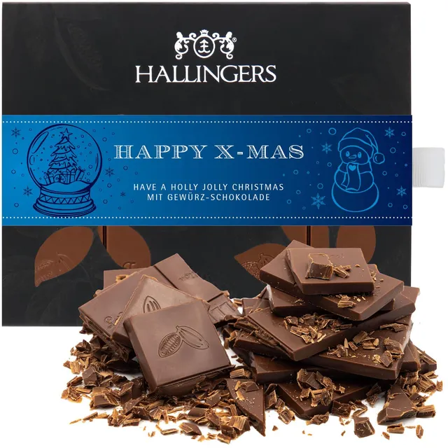 hallingers-happy-x-mas-vollmilch-schokolade-xmas-gew-rze-90g image 1