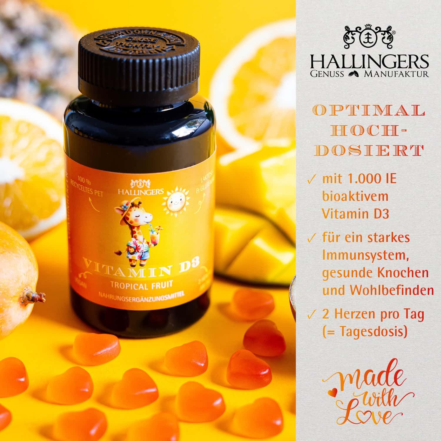 hallingers-wellness-vitamin-d3-giraffe-gummies-60-tropical-1000-ie-vegan image 2
