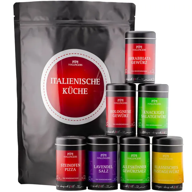 hallingers-kochen-italienische-k-che-gew-rzset-tasche-630g-pasta image 1