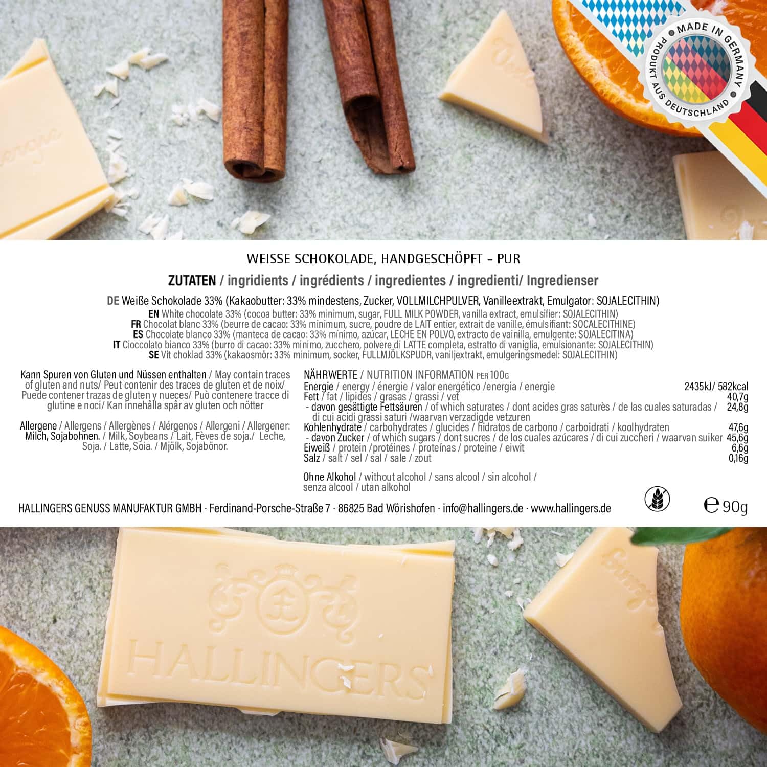 hallinger-wei-pur-wei-e-schokolade-tafel-ohne-alkohol-90g image 6