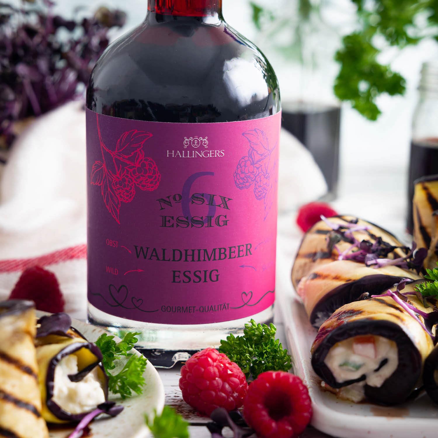 hallingers-kochen-no-6-wald-himbeer-balsam-essig-350ml image 2