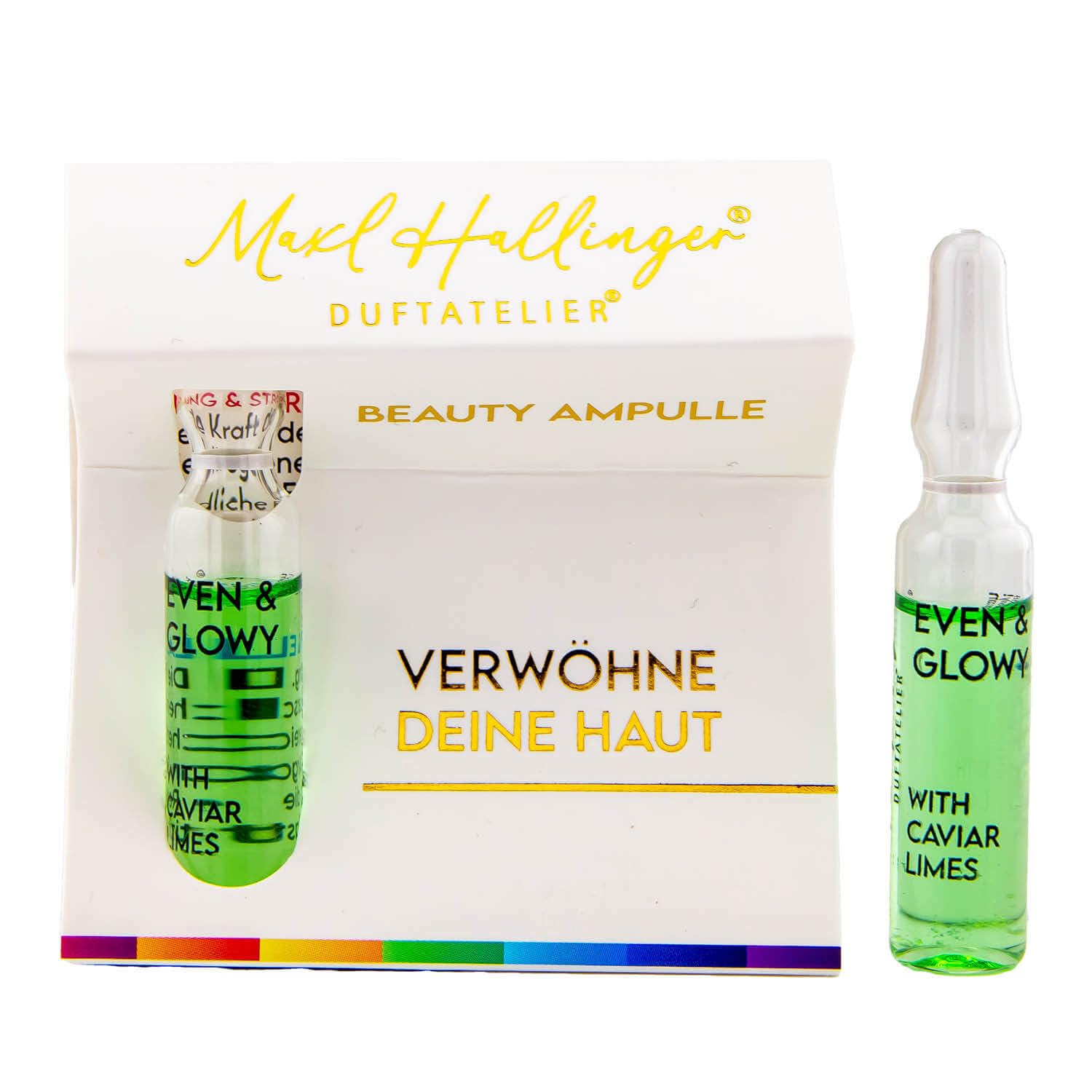 hallingers-wellness-even-glow-serum-ampulle-vegan-2ml-caviar-limette image 1