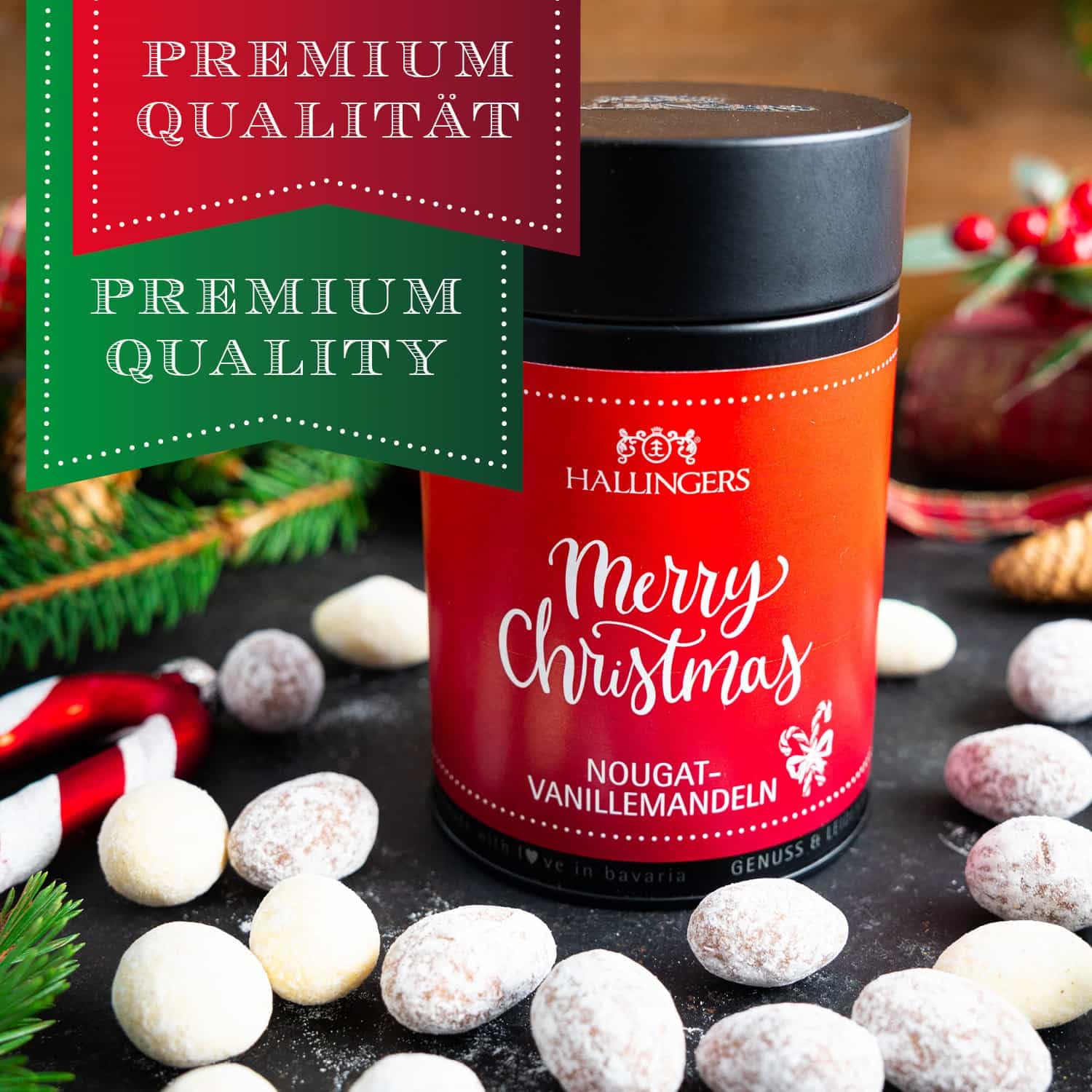 hallingers-merry-christmas-nougat-mandeln-150g-geschenkdose image 3