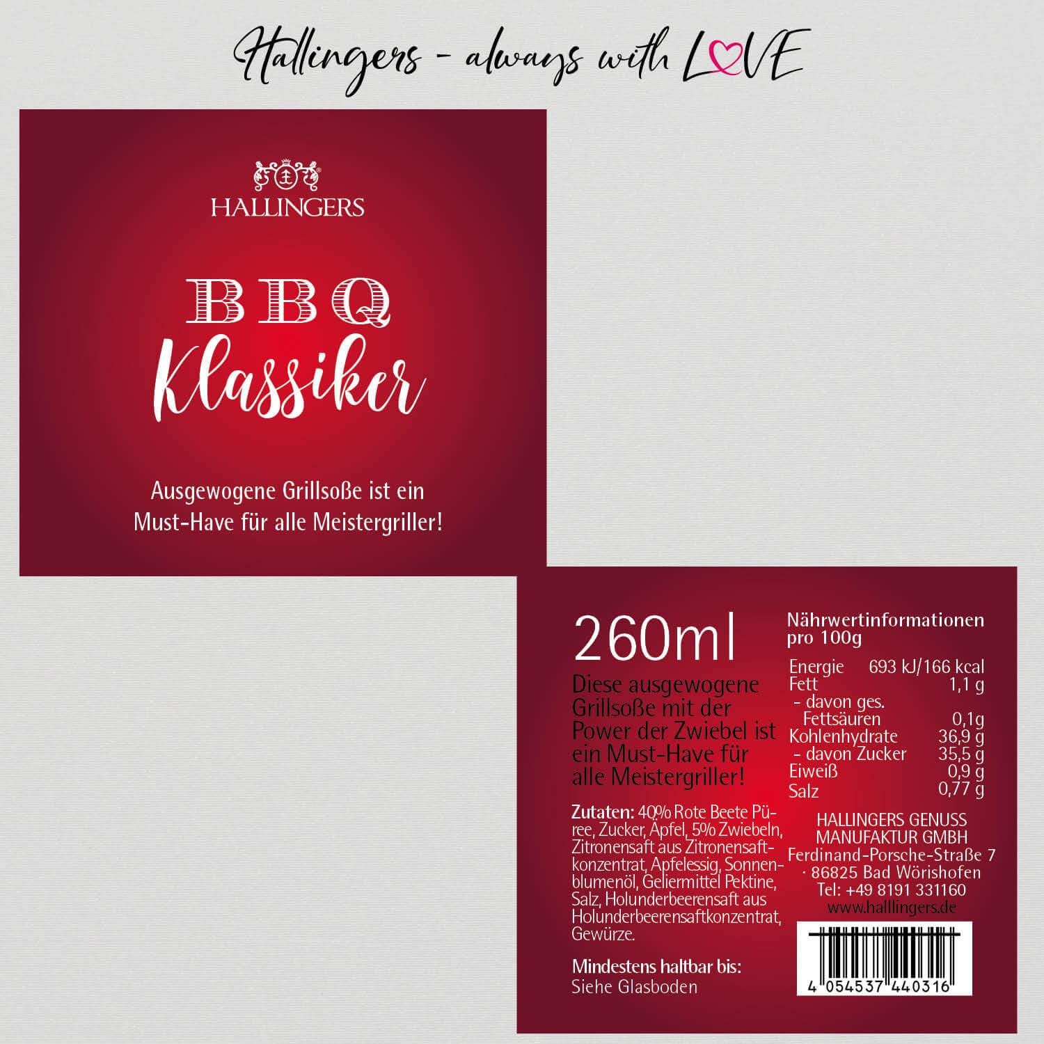 hallingers-honig-chutney-bbq-klassiker-glas-260g-grill-sauce image 6
