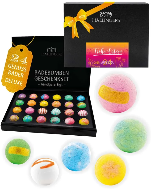 hallingers-wellness-frohe-ostern-badebomben-set-24-st-ck image 1