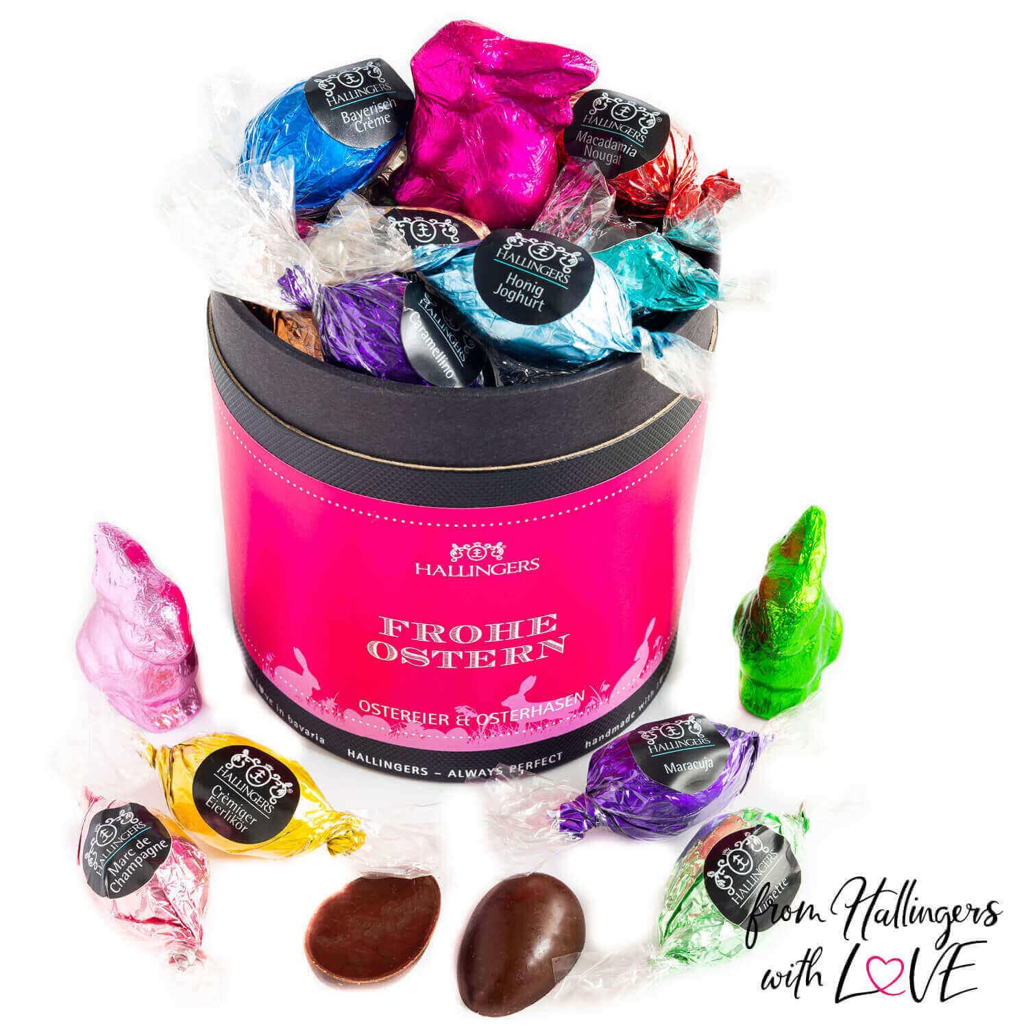 hallingers-pralinen-osterei-frohe-ostern-pink-dose-400g-mix image 5