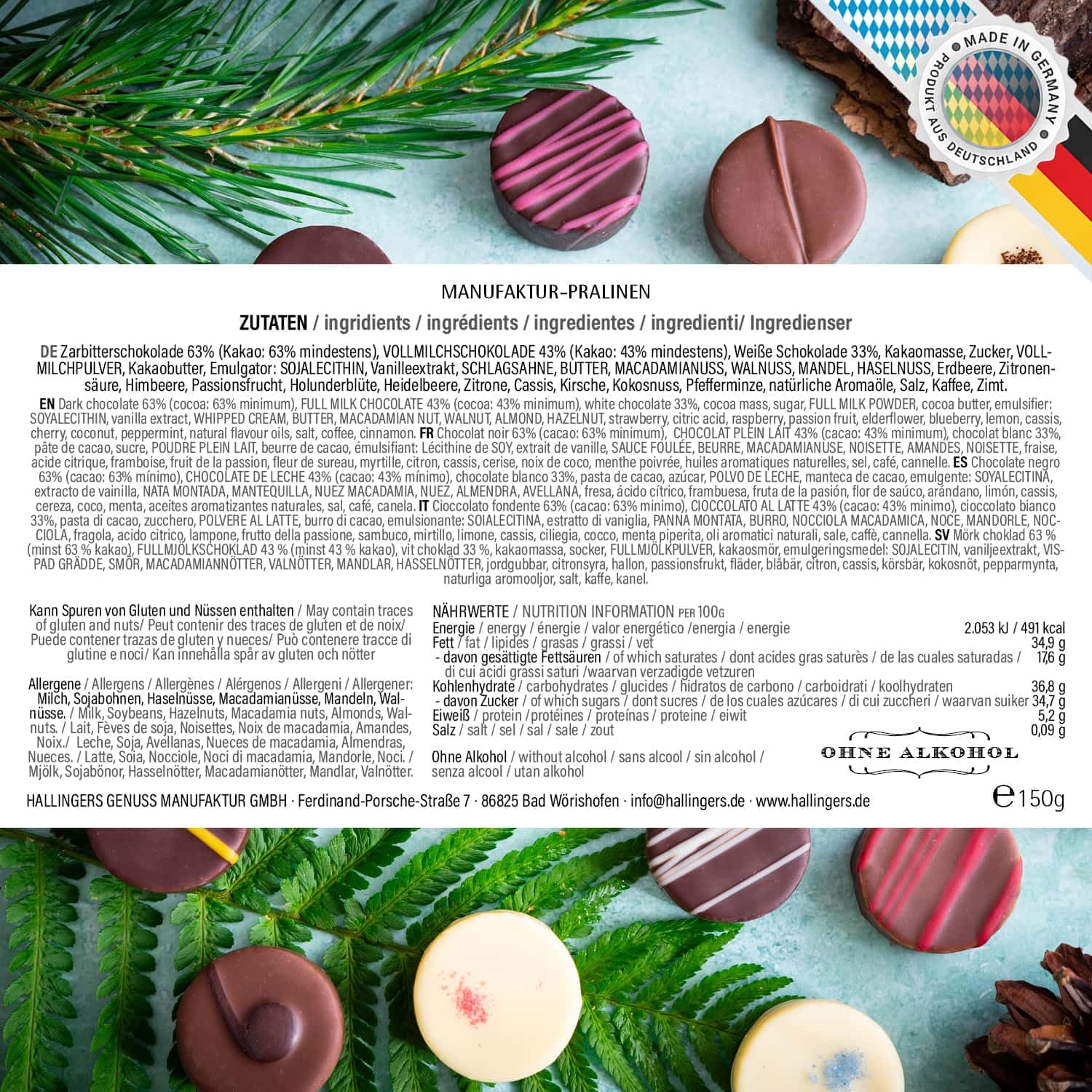 hallingers-pralinen-hurra-gr-nes-abitur-geschenkdose-edelkakao-12-st image 6