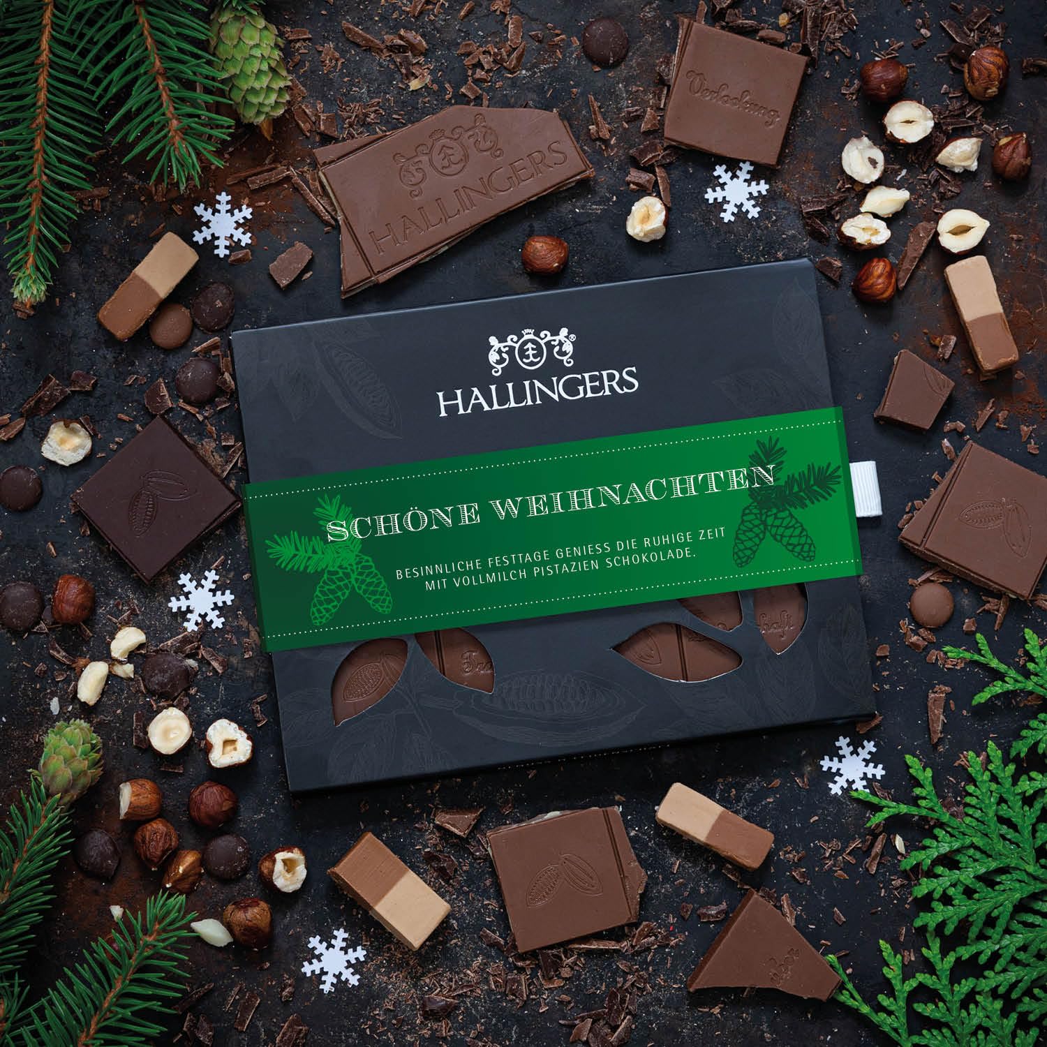 hallingers-sch-ne-weihnachten-schokolade-pistazie-amaretto-10x90g image 2