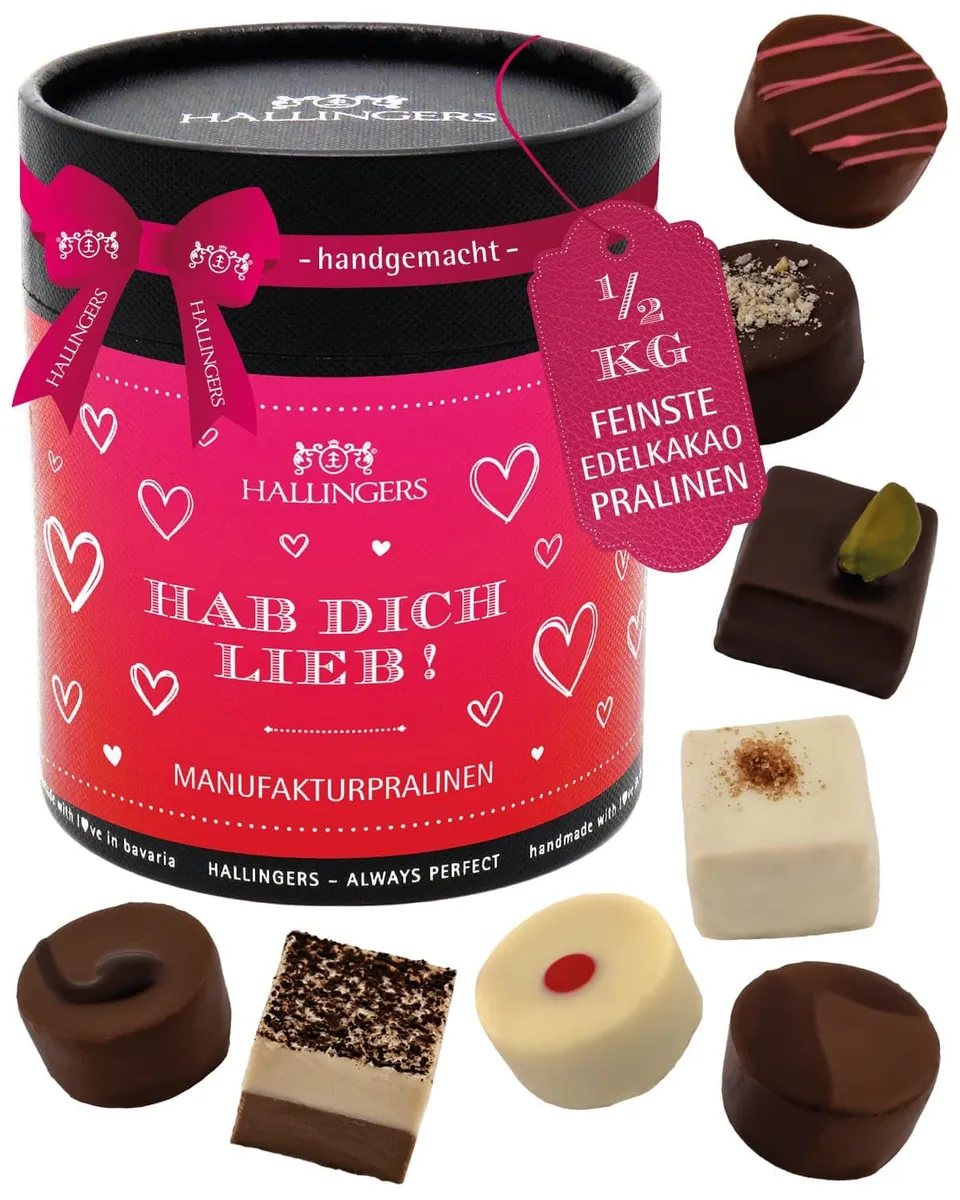 hallingers-hab-dich-lieb-pralinen-ohne-alkohol-xxl-dose-500-g image 1