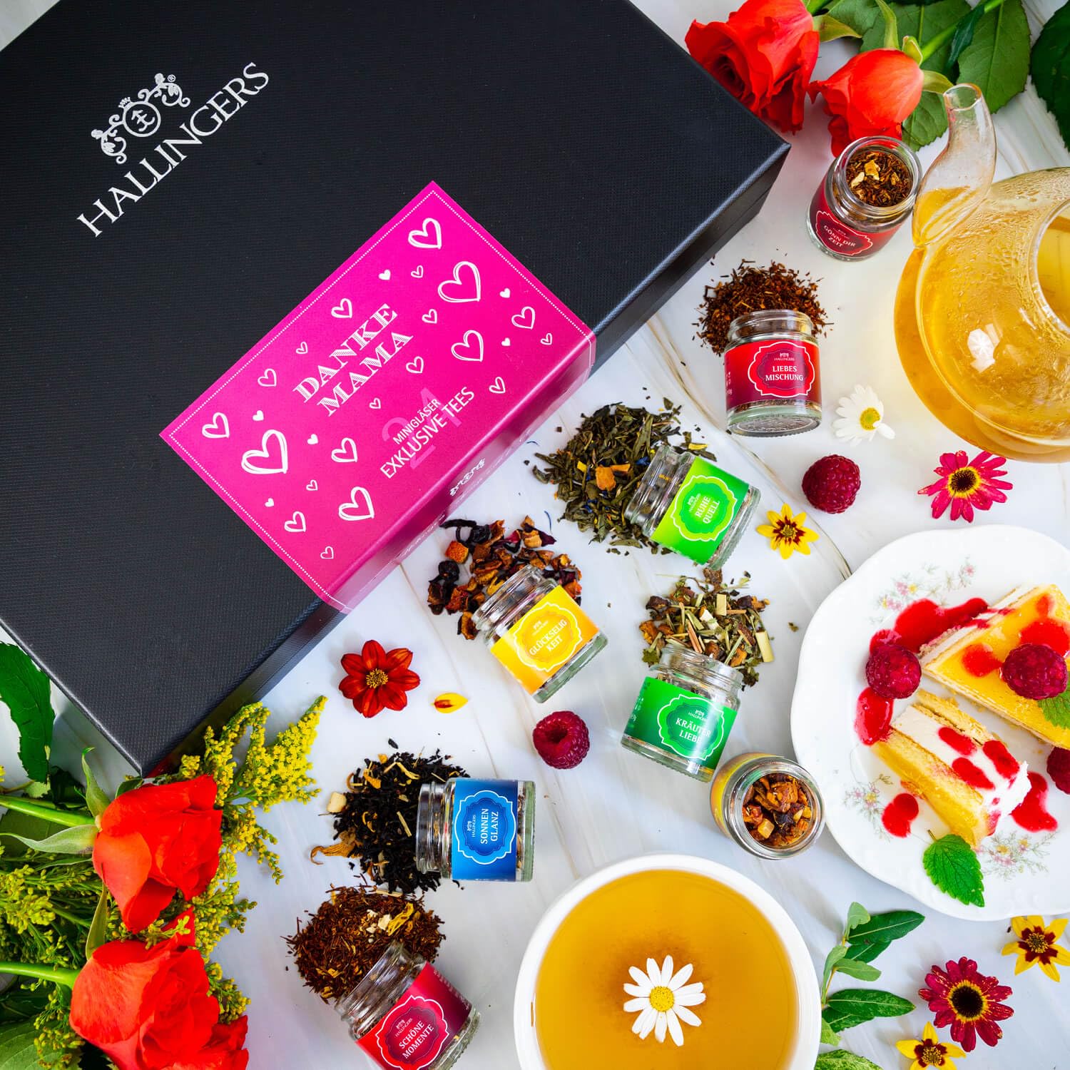 hallingers-danke-mama-tee-geschenkset-24-sorten-225-g image 2
