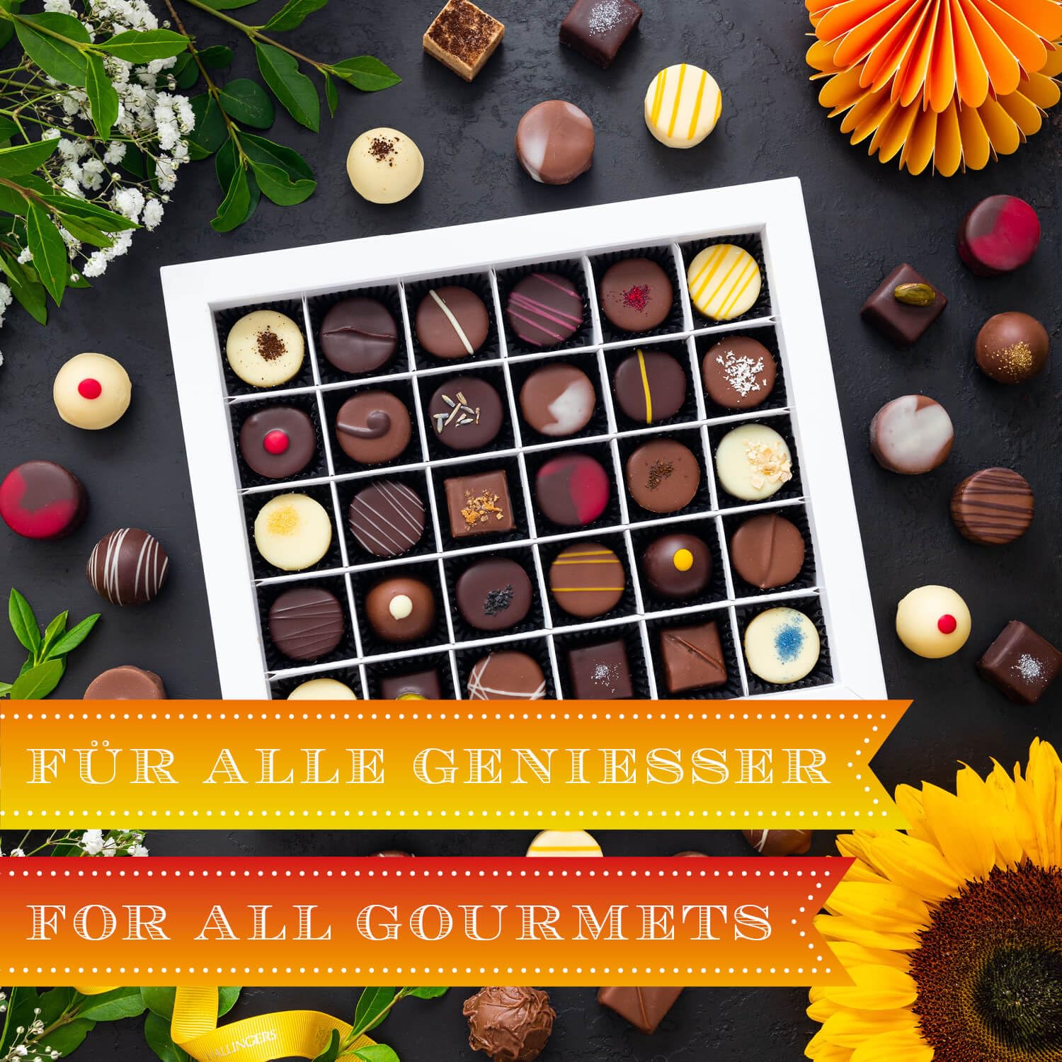hallingers-pralinen-herzlichen-gl-ckwunsch-geschenkbox-360g image 3