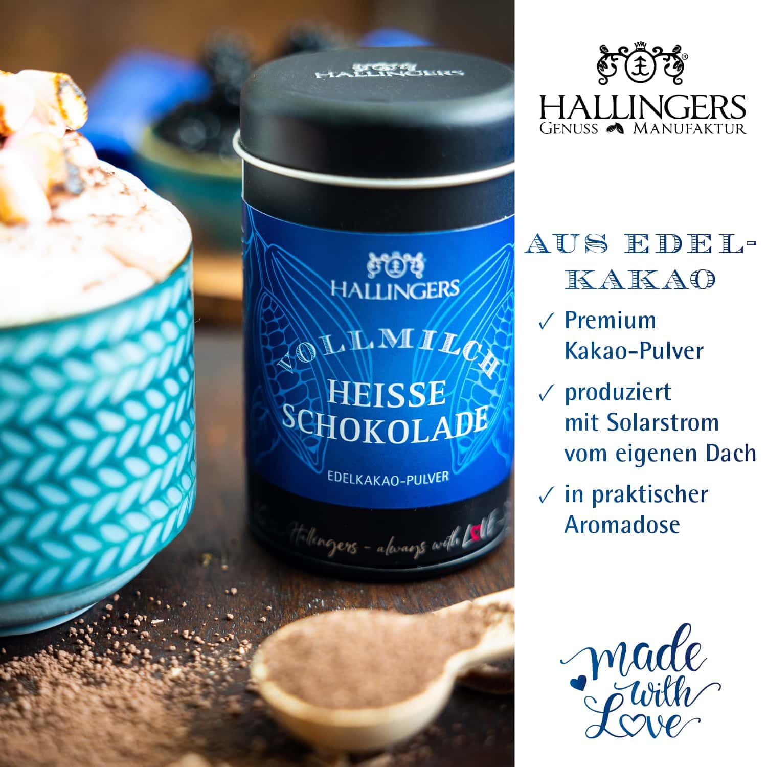 hallingers-vollmilch-trinkschokolade-pulver-edelvollmilch-geschenkdose image 3