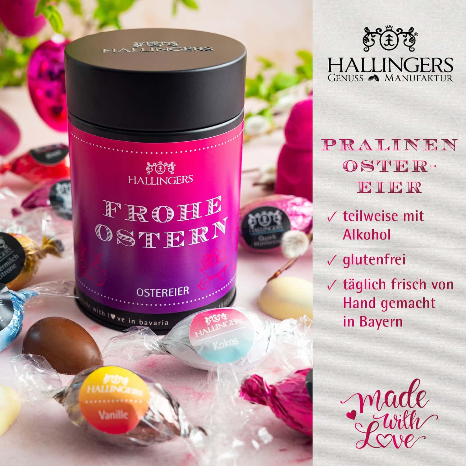 hallingers-pralinen-frohe-ostern-dose-150-g-ohne-alkohol image 2