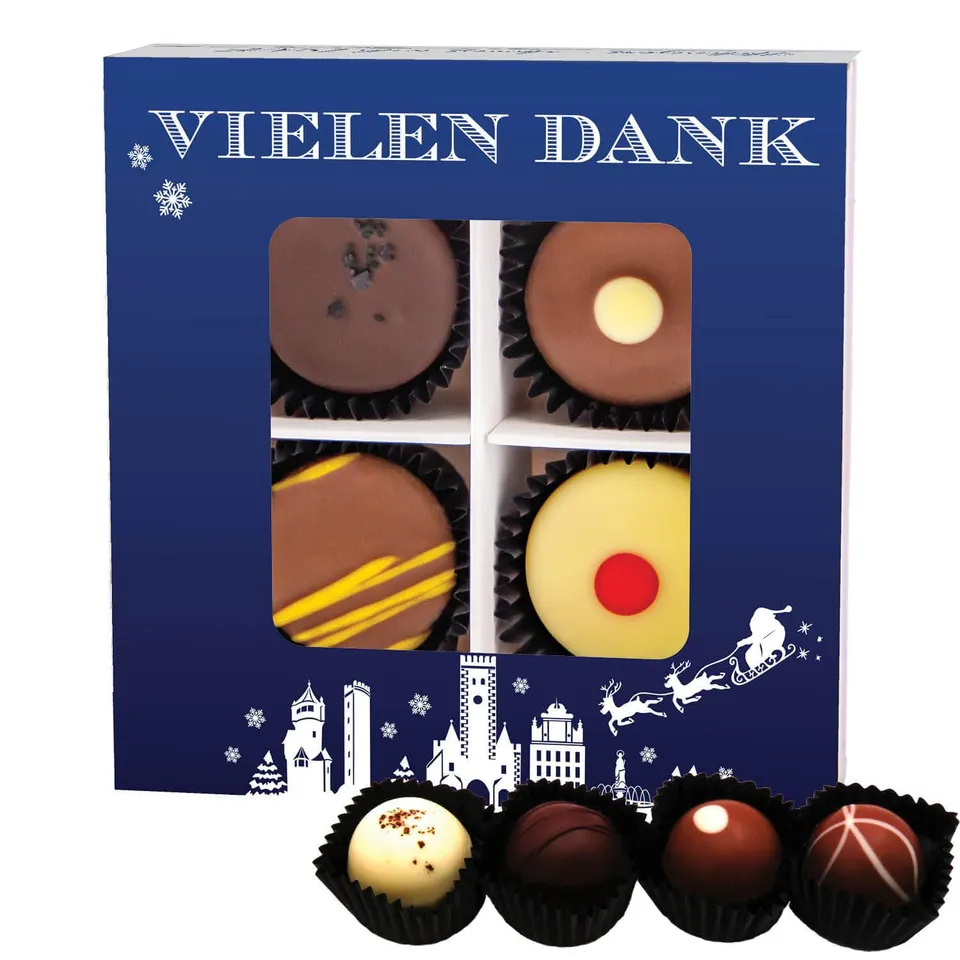 hallingers-pralinen-vielen-dank-blau-box-4-st-ck-48g-geschenk image 1