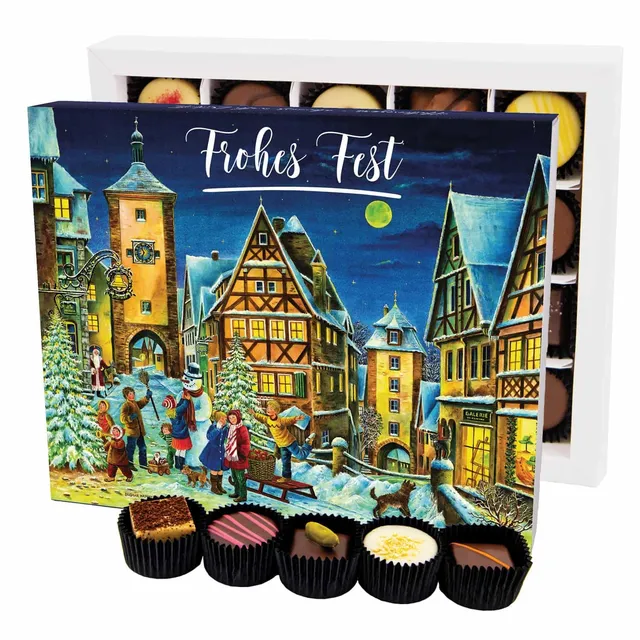 hallingers-pralinen-frohes-fest-snowman-xl-pralinenbox-ohne-alkohol-240g image 1