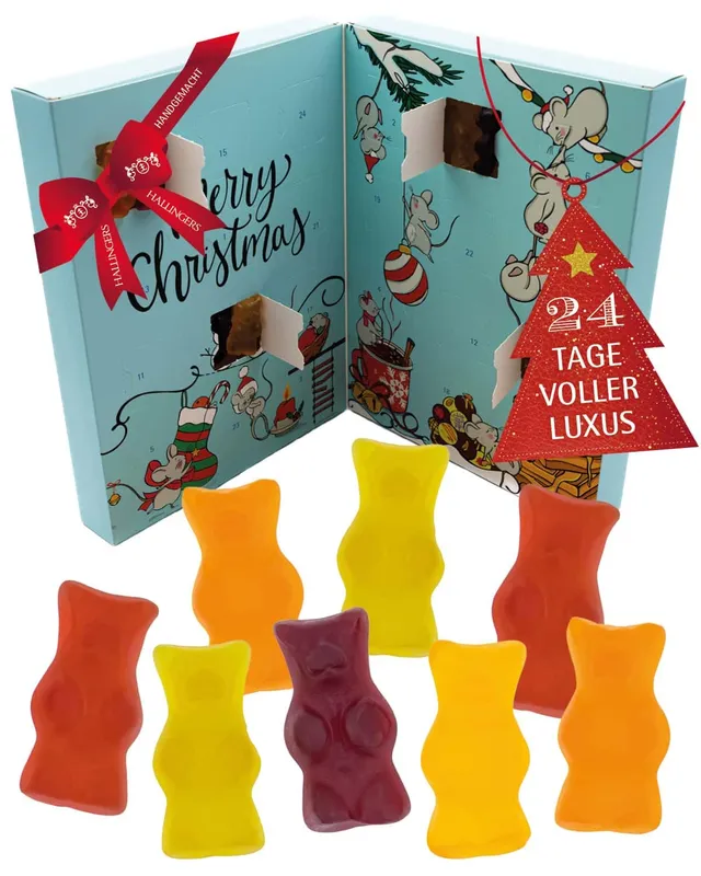 hallingers-adventskalender-weihnachtsm-use-43611-fruchtgummi-kalender image 1