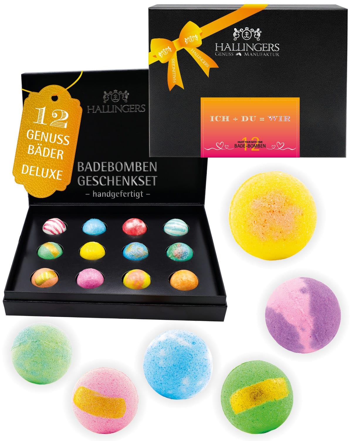 hallingers-luxury-bath-bombs-badebomben-12er-box-valentinstag image 1