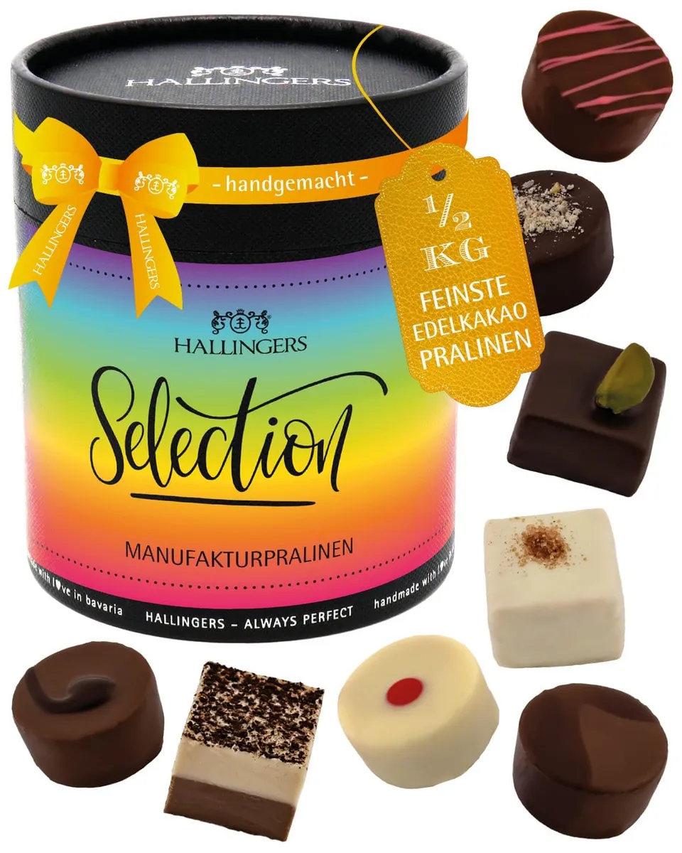 hallingers-selection-rainbow-pralinen-geschenkdose-xxl-ohne-alkohol image 1