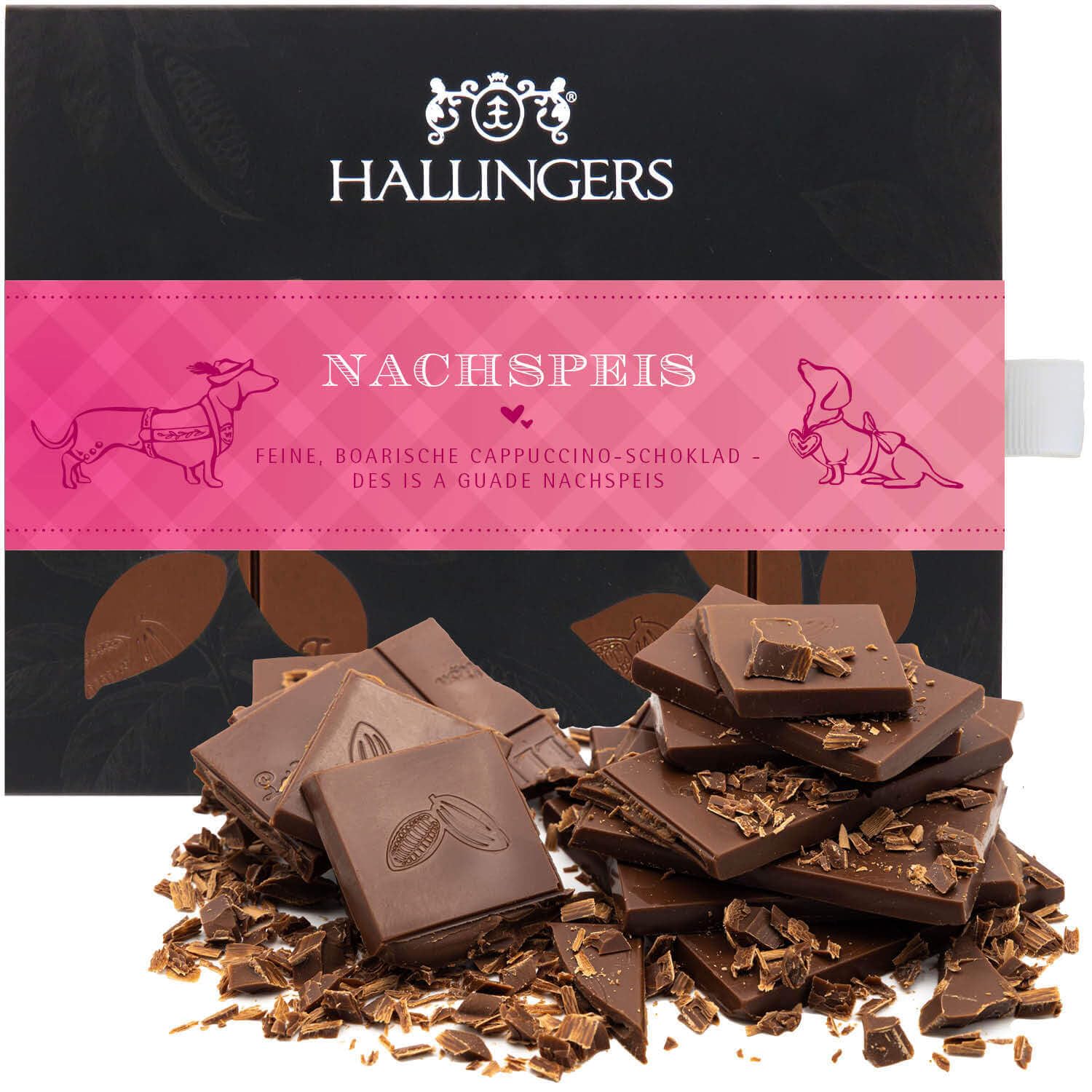 hallingers-nachspeis-cappuccino-schokolade-90g-vollmilch image 1