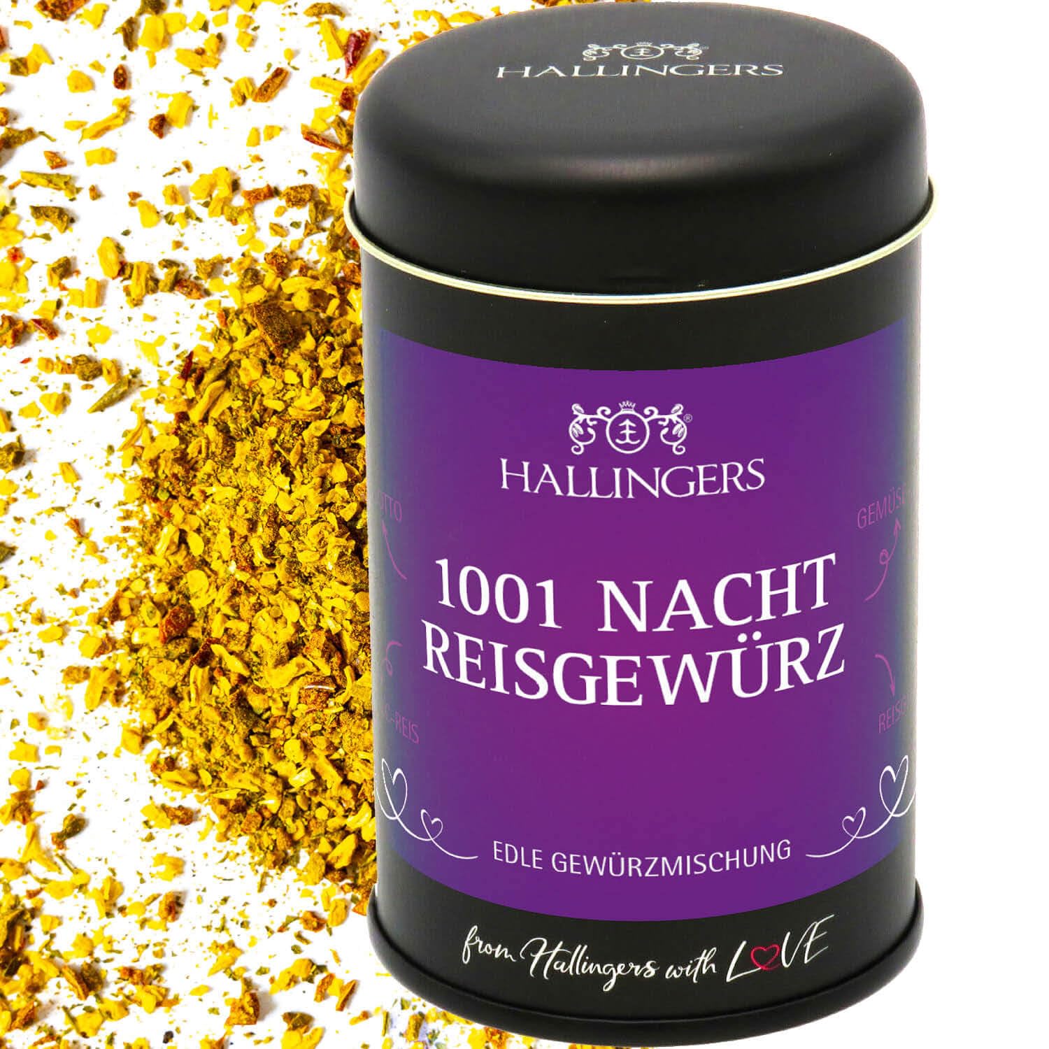 hallingers-kochen-1001-nacht-reisgew-rz-gew-rzmischung-95g-geschenk-dose image 1