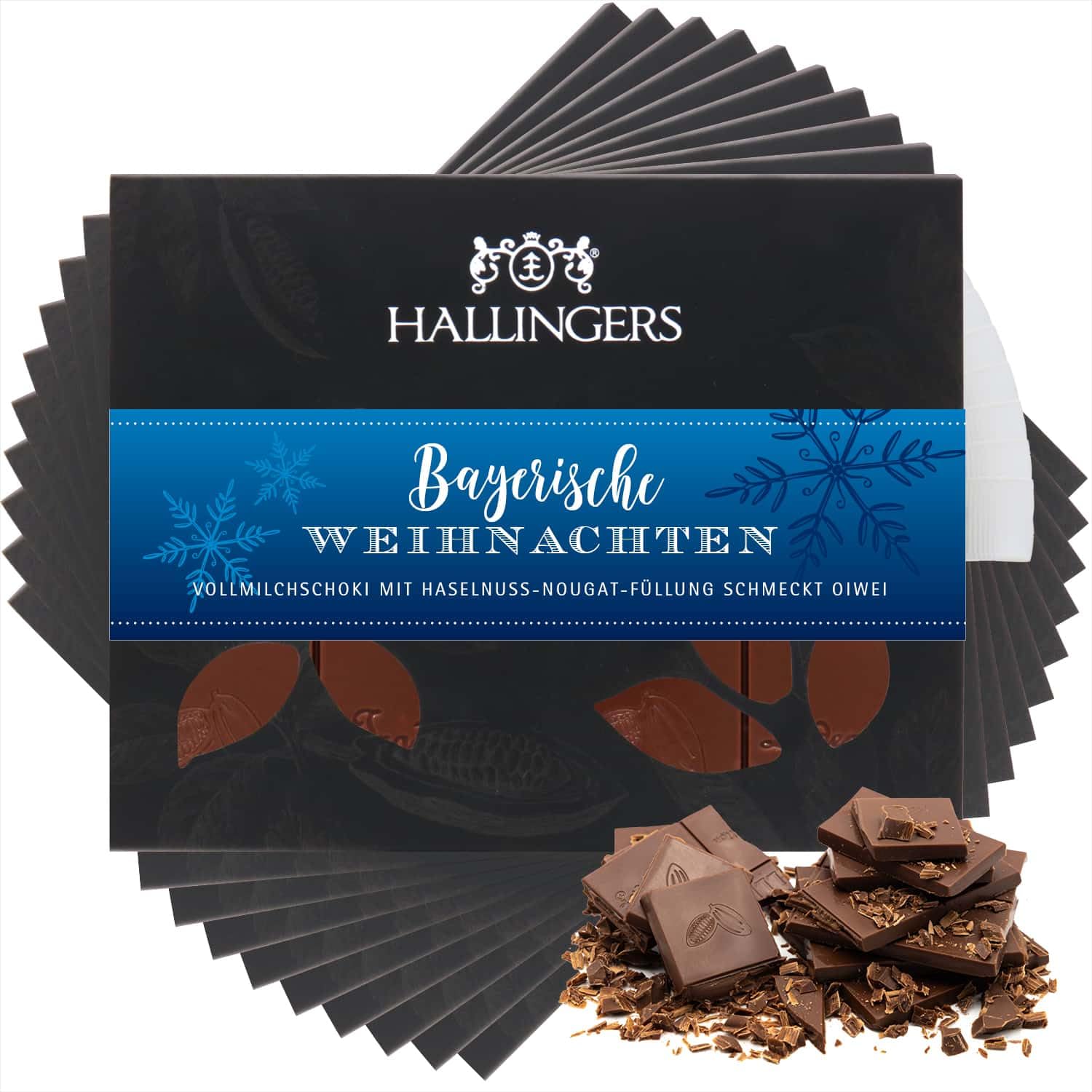 hallingers-bayerische-weihnachten-schokolade-haselnuss-10x900g image 1