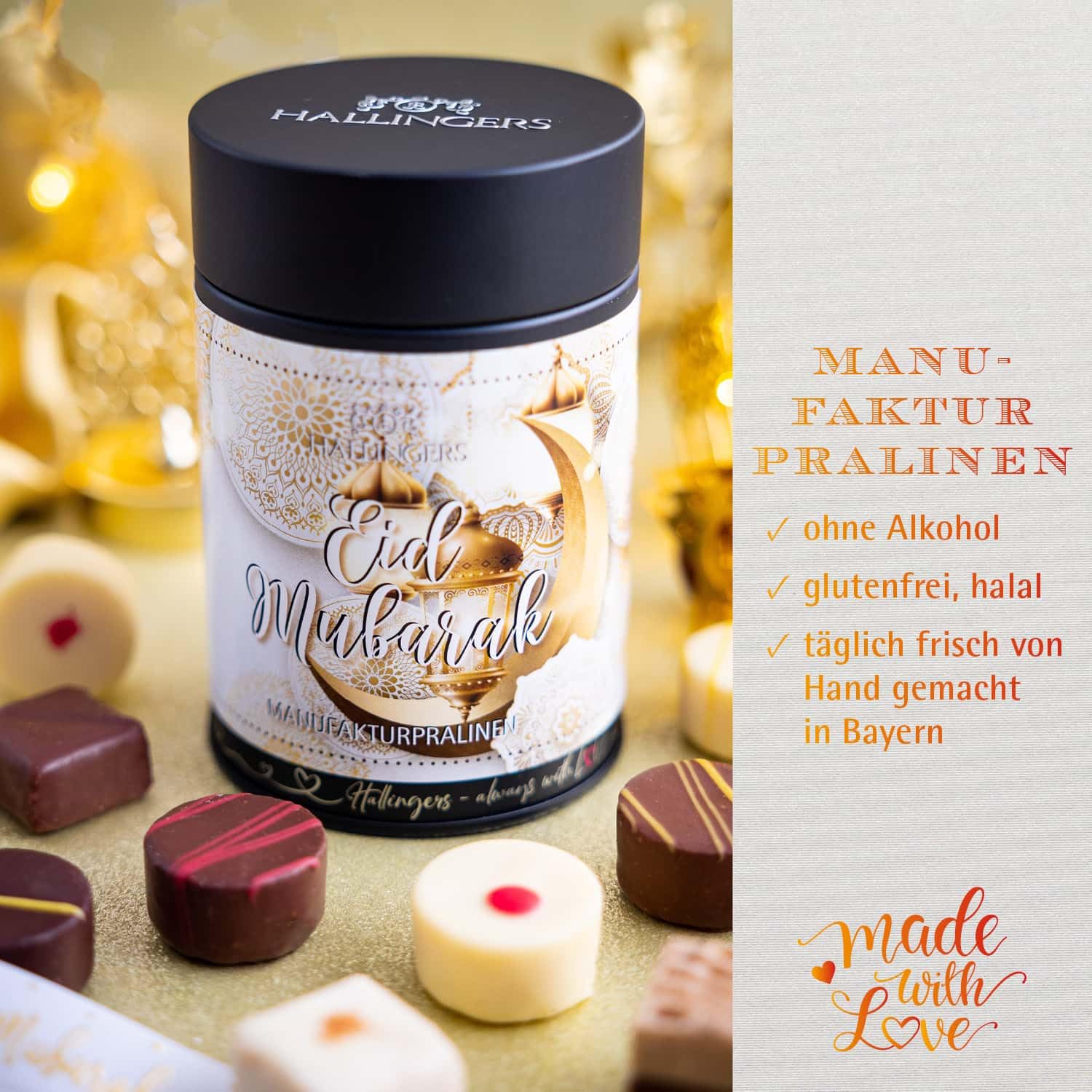hallingers-pralinen-eid-mubarak-schokolade-150-g-ohne-alkohol image 2