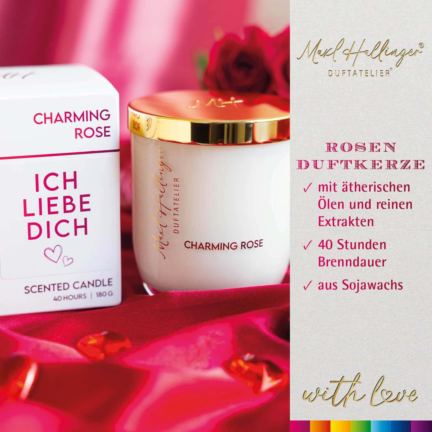 hallingers-spirituals-ich-liebe-dich-pink-duftkerze-rose-geschenkbox image 2
