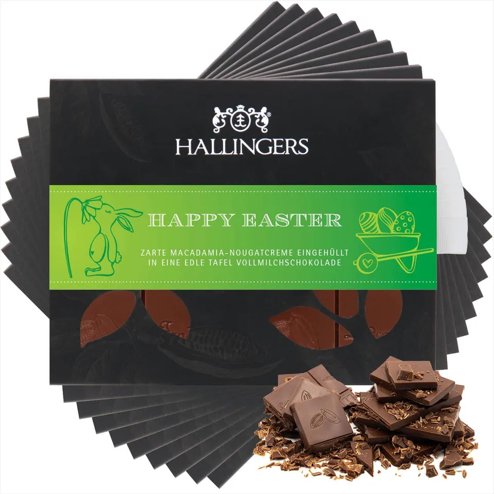 hallingers-schokolade-happy-easter-tafel-10x-macadamia-nougat image 1