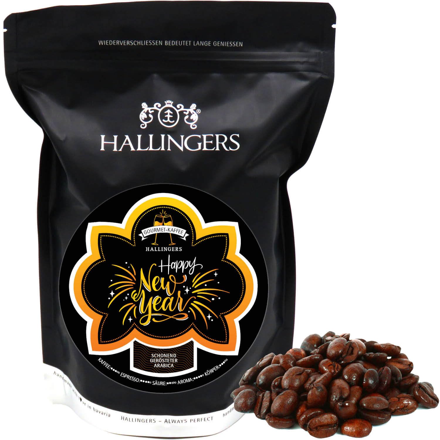 hallingers-kaffee-happy-new-year-edel-kaffee-ger-stet-500-g image 1
